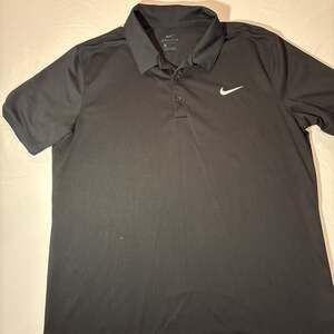 Nike Men's Black Dri-FIT Golf Polo Shirt